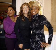 Oprah Winfrey (productora), Mariah Carey (actriz) y Mary J. Blige quien contribuye a la banda sonora, llegaron para promocionar la película "Precious"